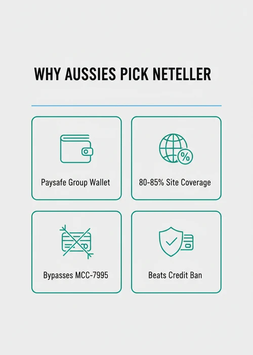 Australian player uses Neteller on a mobile device for online casino payments with high RTP games in the background
